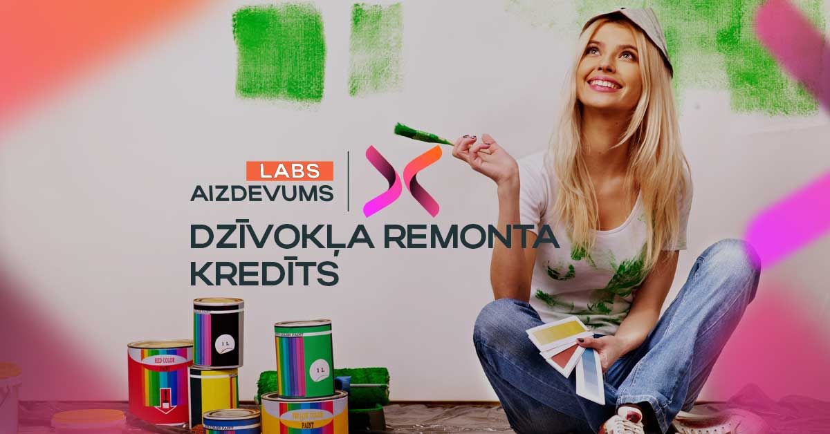 bilde dzīvokļa remonta kredīts ar iespēju visu paveikt laikā